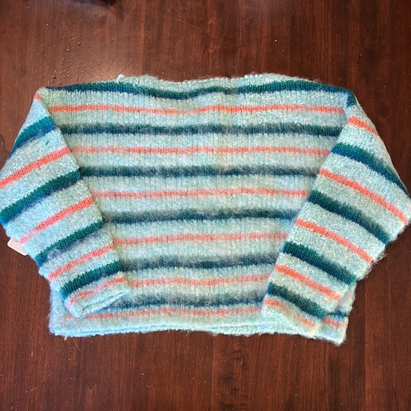 Free People Lily Pullover Sweater in Mosaic Sky Combo Size S NWT - Picture 9 of 13